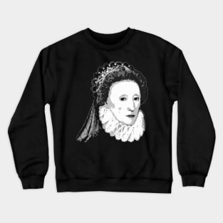 Queen Elizabeth I Black and White Crewneck Sweatshirt